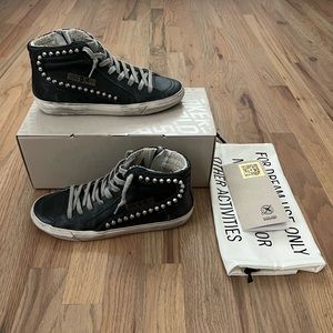 Golden Goose Studded Slide Sneakers black size 39
